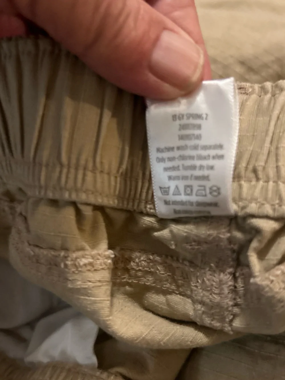 Gymboree Boys' Khaki Cargo Pants with Drawstring Waist